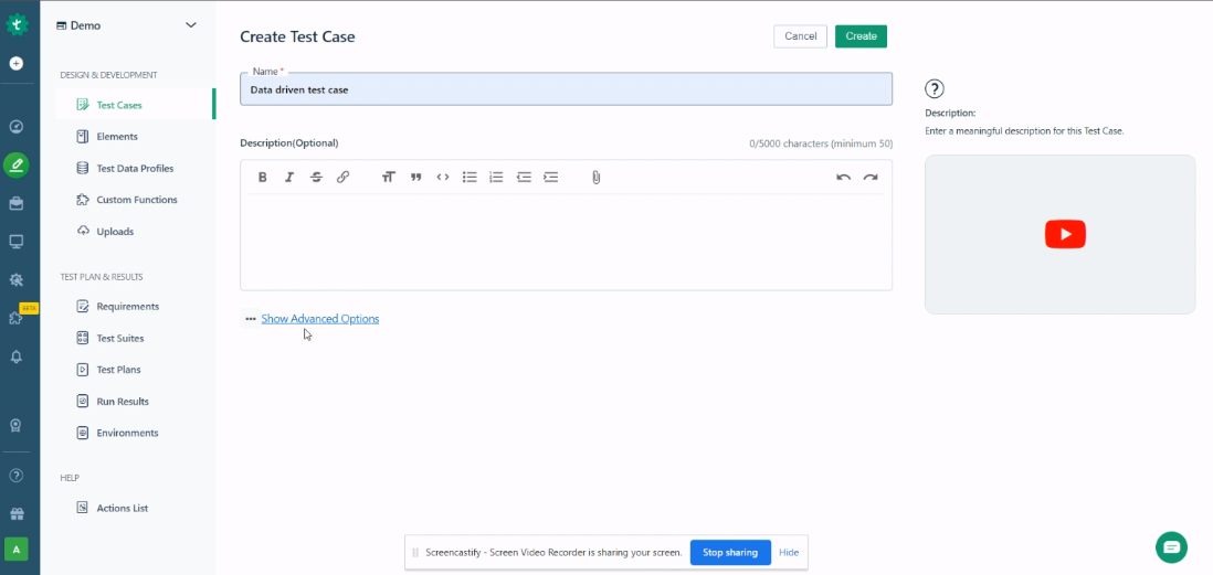 Testsigma test management