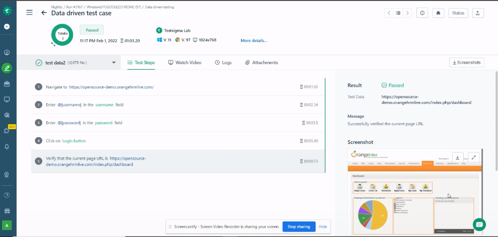 testsigma test reports