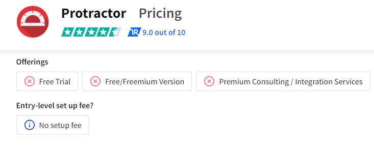 protractor testing too price