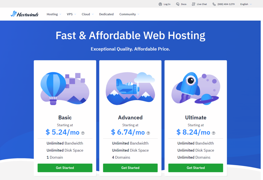 Hostwinds pricing