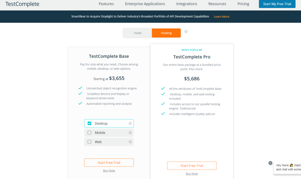 TestComplete Pricing