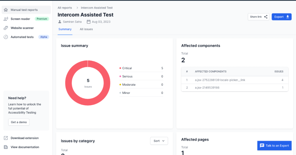 browserstack dashboard