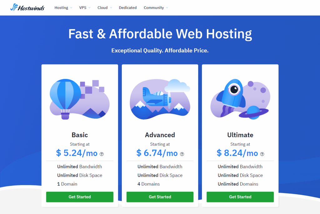  Hostwinds Pricing