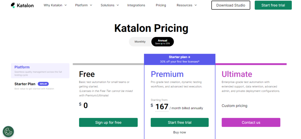 katalon pricing