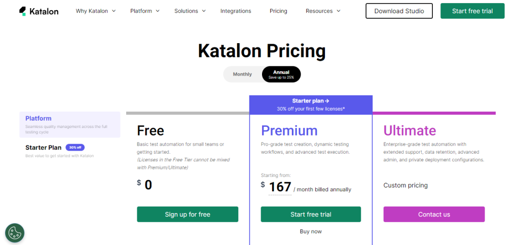 Katalon pricing