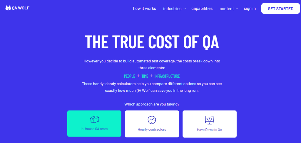 qa wolf pricing