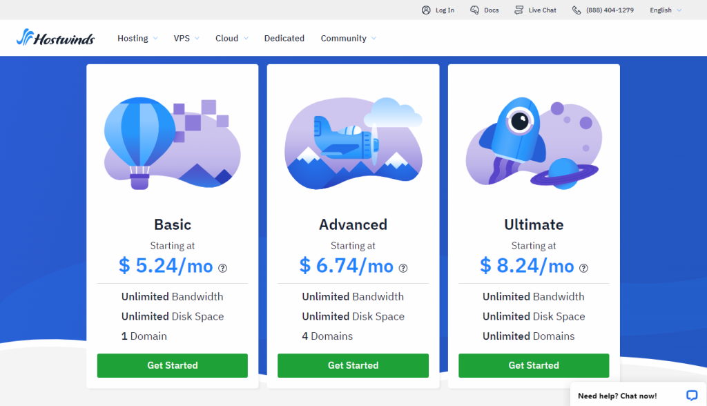 Hostwinds pricing